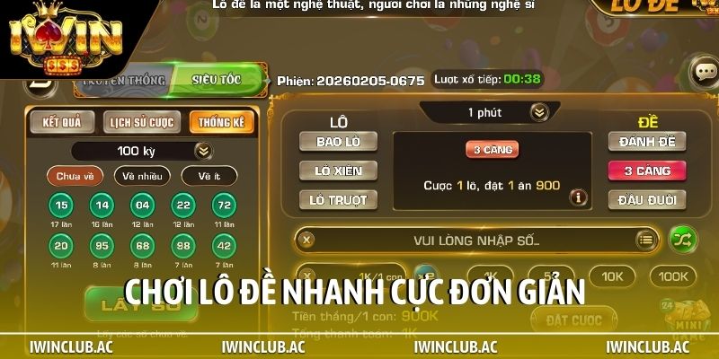 Chơi lô đề nhanh cực đơn giản
