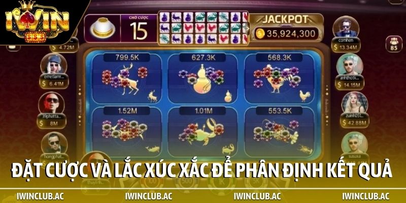 Đặt cược và lắc xúc xắc để phân định kết quả thắng thua