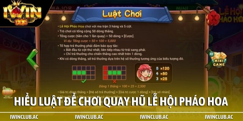 Hiểu luật để chơi quay hũ Lễ hội pháo hoa thắng lớn