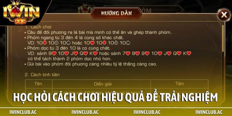 Học hỏi nhanh cách chơi hiệu quả để trải nghiệm