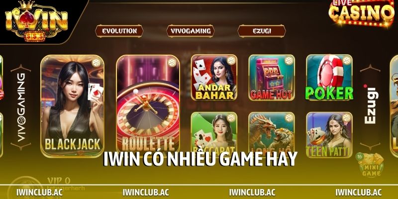 iWin có nhiều game hay