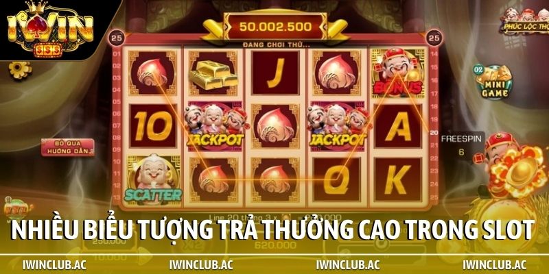 Nhiều biểu tượng trả thưởng cao trong slot Phúc Lộc Thọ