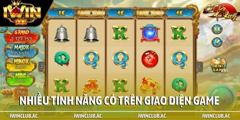 Nhiều tính năng có trên giao diện game để thao tác